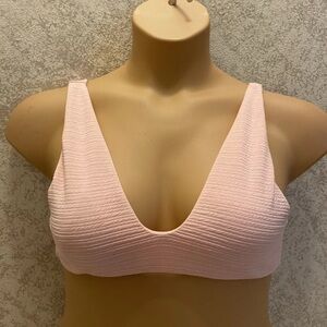 Cupshe Blush Pink Textured Bikini Top
